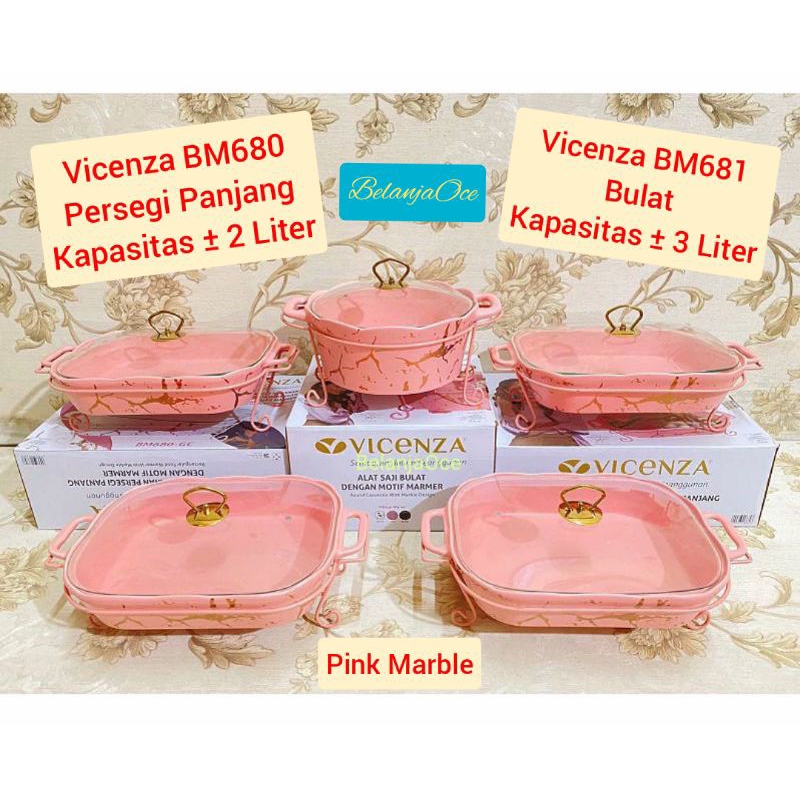 [Packing Kayu] Prasmanan Pesta Keramik Marble VICENZA Set 5 Buah (ORIGINAL)