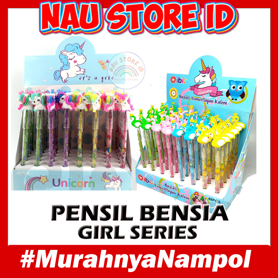 

[ PENSIL BENSIA GIRL ] PENSIL SUSUN BENSIA 3 PCS SERI ANAK CEWEK / 3 pcs Pensil Bensia Fancy Karakter / Pensil sambung susun KARAKTER GIRL - ATK - NAU STORE ID