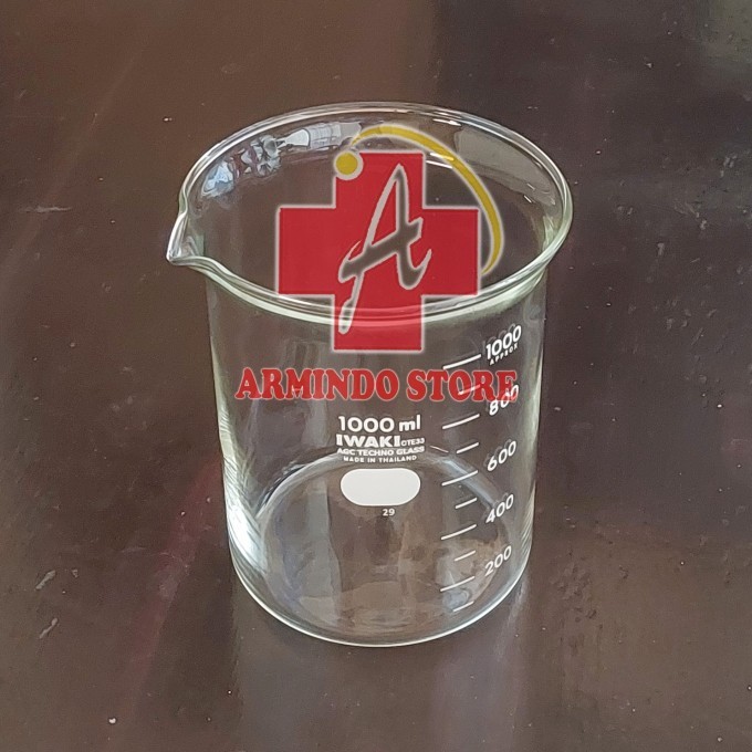 Beaker Low Form IWAKI 1000ml | Gelas Kimia Iwaki