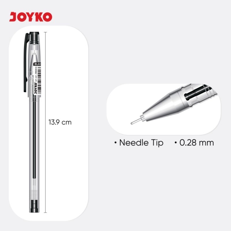 

GEL PEN I-TECH 0,28 mm JOYKO GP-266 dan GP-401 | WARNA HITAM dan BIRU | ECER
