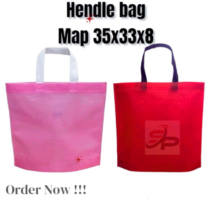 

{LUSINAN}Tad Goodie Bag spunbond Hendle map 35x33x8 70gsm isi 12pcs