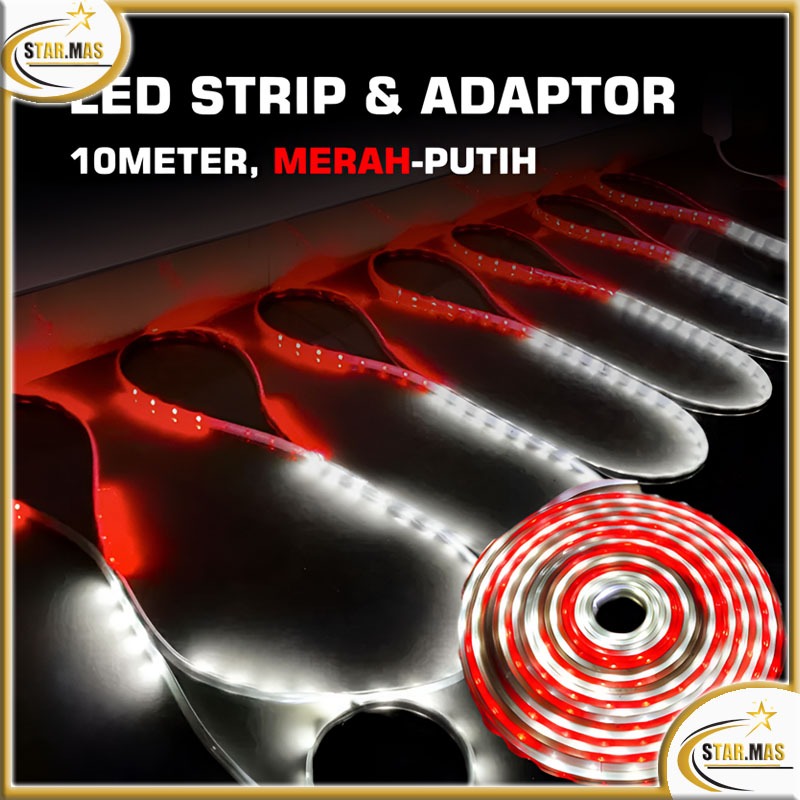 Led Strip Led Selang Merah Putih Outdoor SMD Led Hias Agustusan RGB / MERAH PUTIH