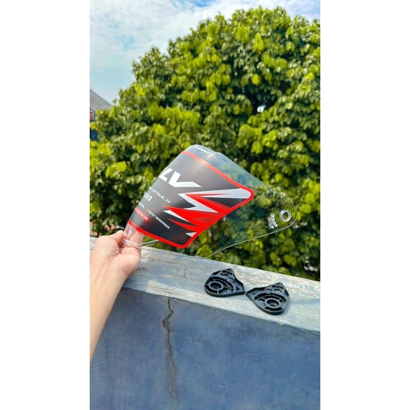 Kaca Flat Visor Helm Alv Ultron Alv ultron pro Hitam Bening Silver Blue Red Ready