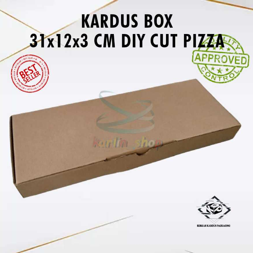 

Kardus box 31x12x3 cm model pizza