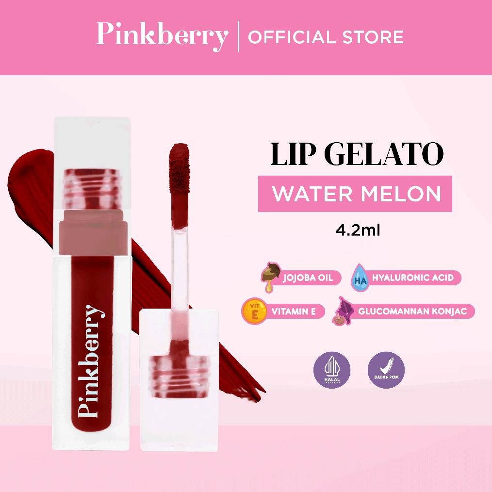 KODE T29H PINKBERRY Lip Gelato 42ml Water Melon  Long Lasting Moisturizing Lipstick Velvet Matte Cre