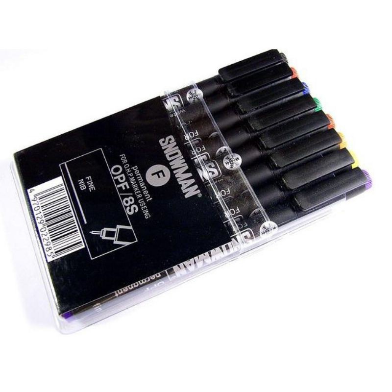 

PRODUK TREND Snowman Permanen Marker Pulpen Fine Nib OPF8S Per Set 8 Pcs