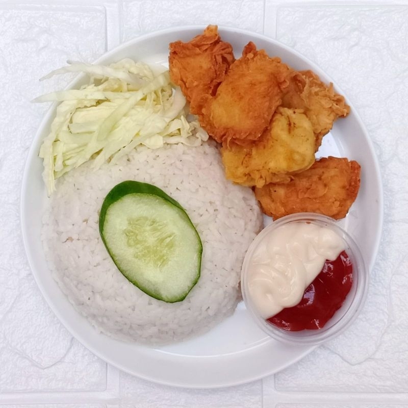 

SBY - Nasi Tempe Crispy Saos/Sambal Tomat dan Mayo