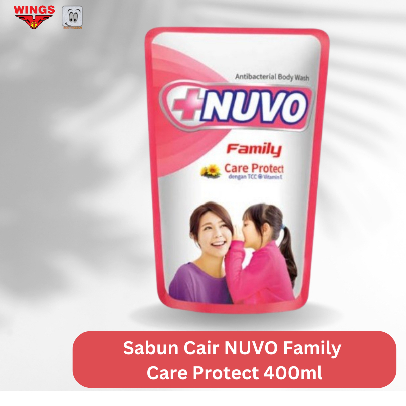 Nuvo Family Sabun Mandi Cair Pink Care Protect 400 ml