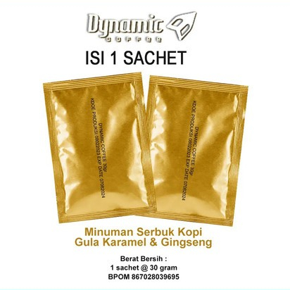 

1 SACHET KOPI DYNAMIC / DYNAMIK COFFEE ASLI ORIGINAL BPOM