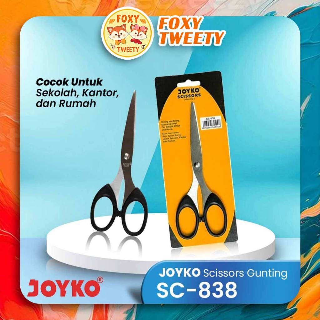 

GUNTING JOYKO SC-838 / JOYKO SCISSORS SC-838 BAHAN BAJA TAHAN KARAT / GUNTING TAJAM