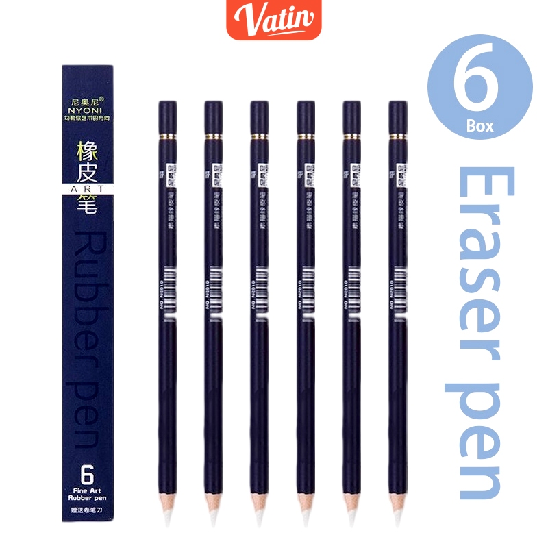 

Penghapus bentuk pensil nyoni satuan/Eraser pen/NYONI Penghapus Bentuk Pensil / Pencil Shaped Eraser-suning mall easer for art student-Vatin_Shop
