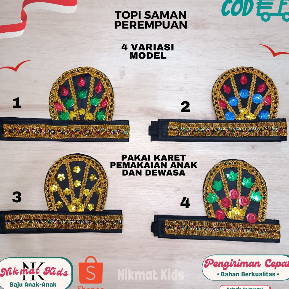Super Murah  Topi tari saman aceh perempuan topi saman topi adat aceh bungong jeumpa asesoris kepala