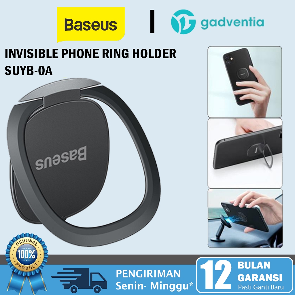Baseus A1S iRing Ring Wheel Smartphone Bracket 360 Rotation Holder Stand HP