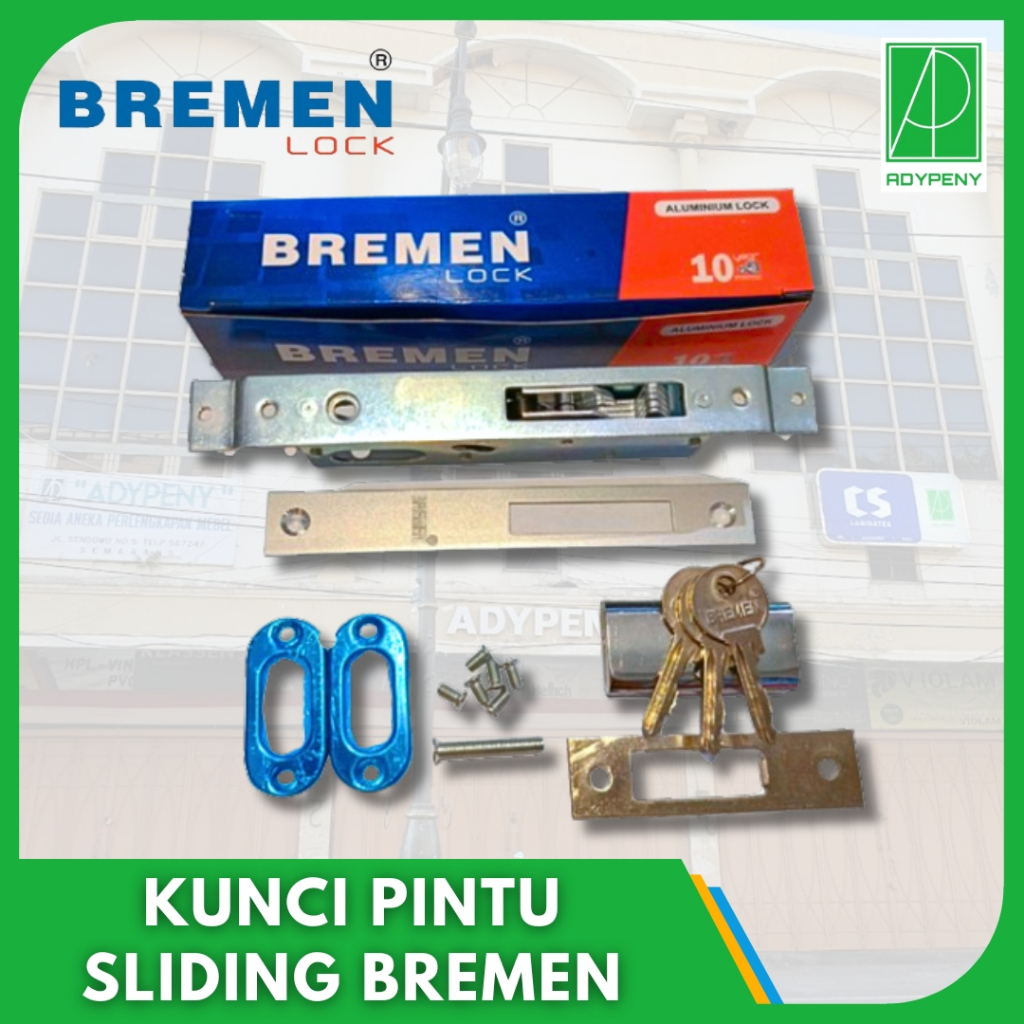 Kunci Pintu Sliding Bremen BRE-4423 Swing Geser Aluminium Lock Bremen