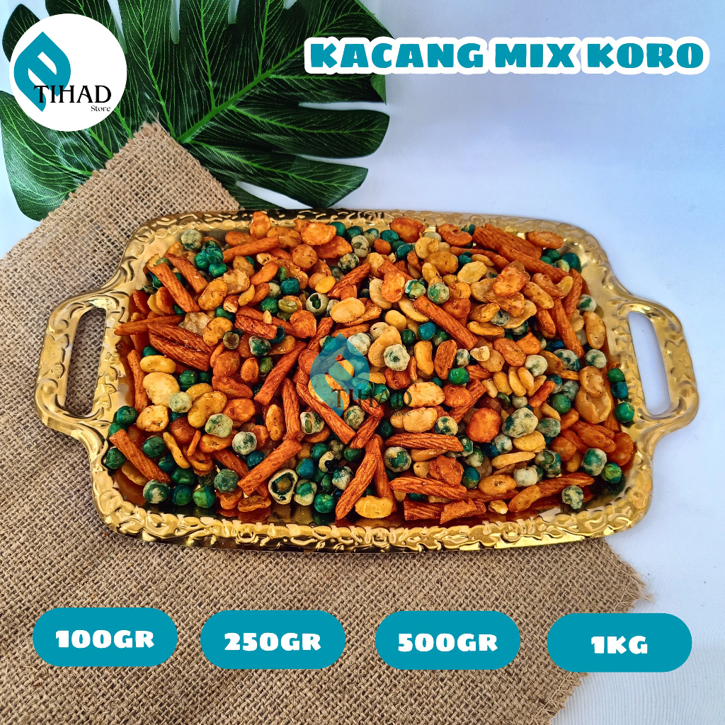 

Kacang Campur / Mix Nut Koro Gurih Pedas Manis Kacang Campur 500 Gram