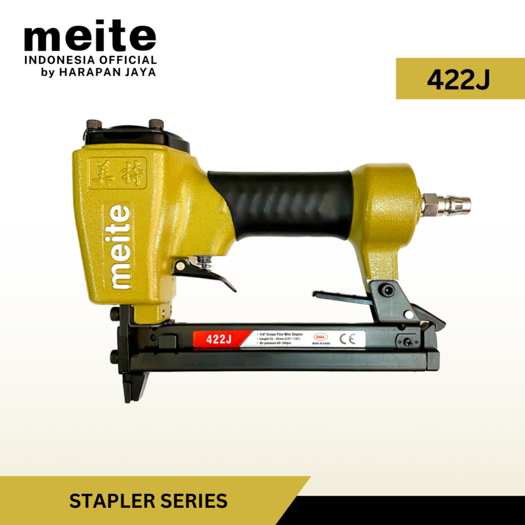 Meite 422J Air Stapler Gun Alat Staples Tembak Angin Paku U Pneumatic Nailer Angin 422 J