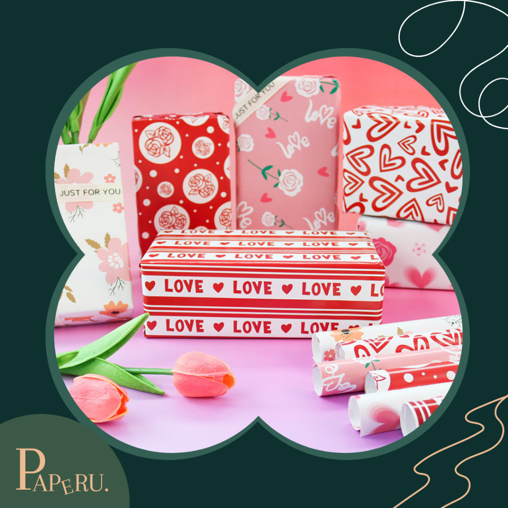 

[PAPERU] Love Valentine Girl Series Present Wrapping Paper | Kertas Kado Anak Cewek | Kertas Kado Premium Aesthetic