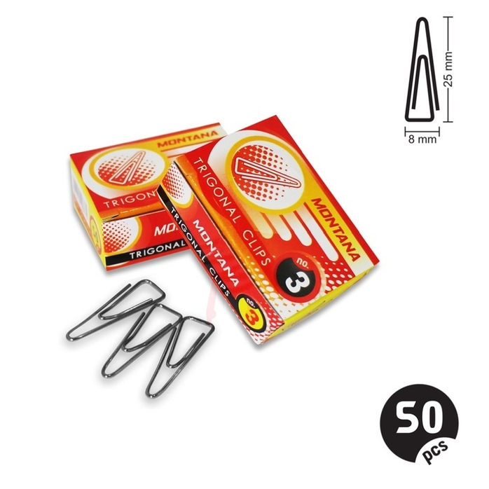 

COD GTM Trigonal Paper Clip Montana No 3 (1 Box)