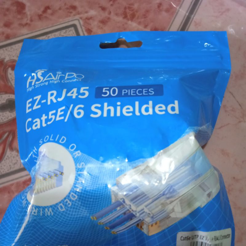 RJ45 ANTI GAGAL EZ-RJ45 HSAIRPO CAT5E CAT6E SHIELDED