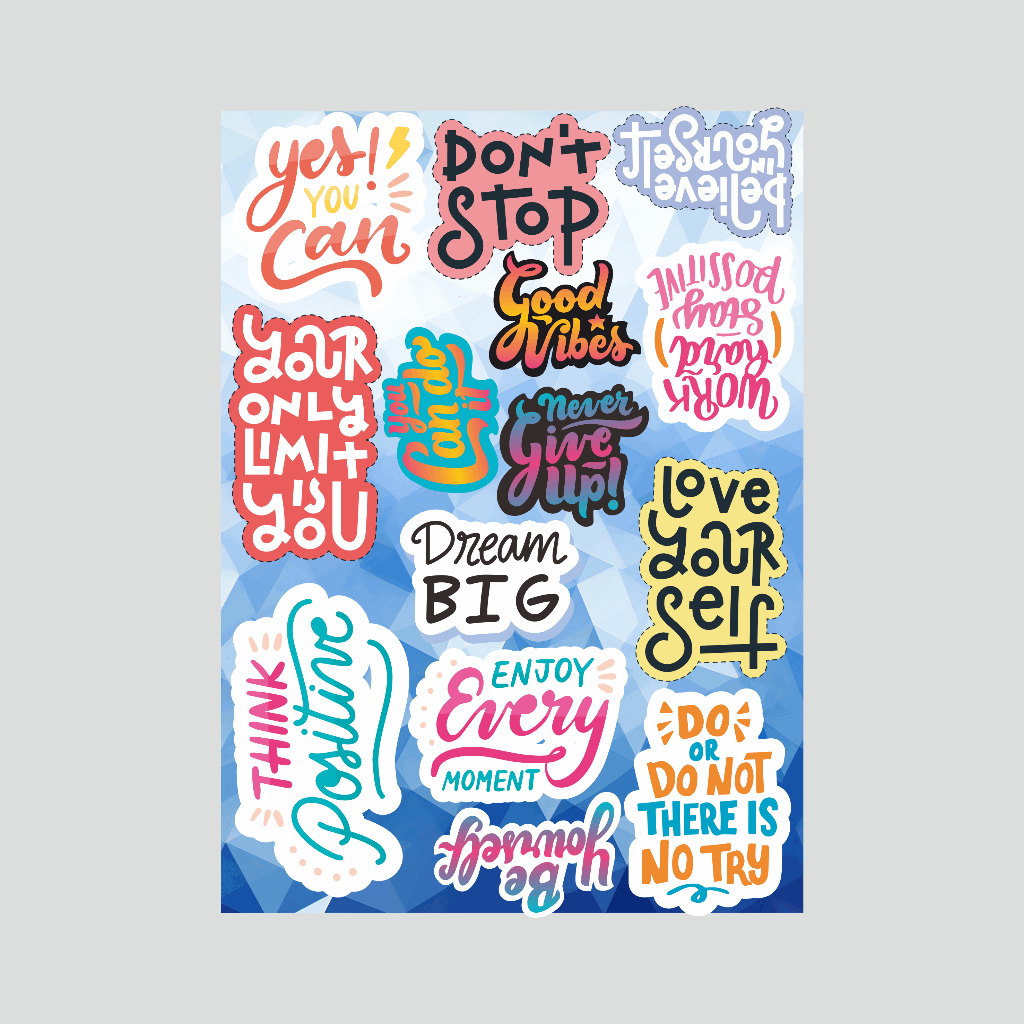 

Sticker motivasi / stiker /siker / Sticker Laptop / Pc / For Tumbler / Kulka s Sticker Aestetic Hypebeast For Tumbler, Casing Hp, Pc, Casing Laptop, Cover Buku, Motor, Mobil, Lemari, Jendela, Cermin