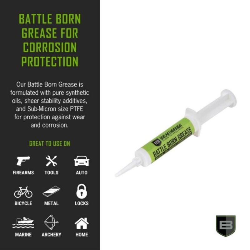 Breakthrough Clean Technologies Battle Born Grease w/ PTFE, 12cc