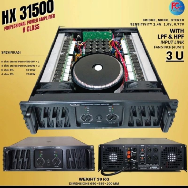 Power balap Firstclass HX 31500 hx31500 tebal 3U 5000 watt 8ohm