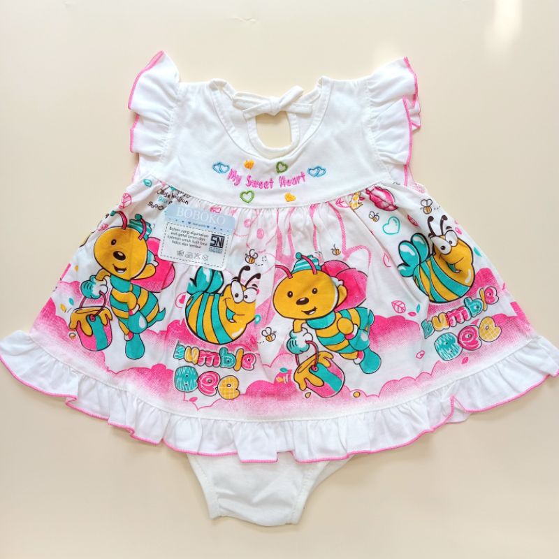 Setelan Dress Bayi Perempuan 0-6 Bulan Baju Bayi Perempuan Lucu
