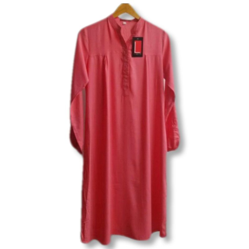 TUNIK WARNA SALEM POLOS-TUNIK RAYON-ATASAN JUMBO-PAKAIAN WANITA-LENGAN PANJANG