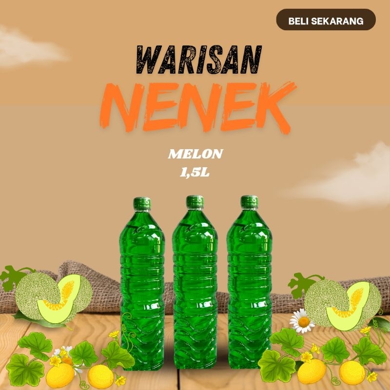 

(BESTSELLER) JAmu tradisional oleh oleh warisan nenek varian melon 1.5L khas bekonang produk asli 100% dari produsen
