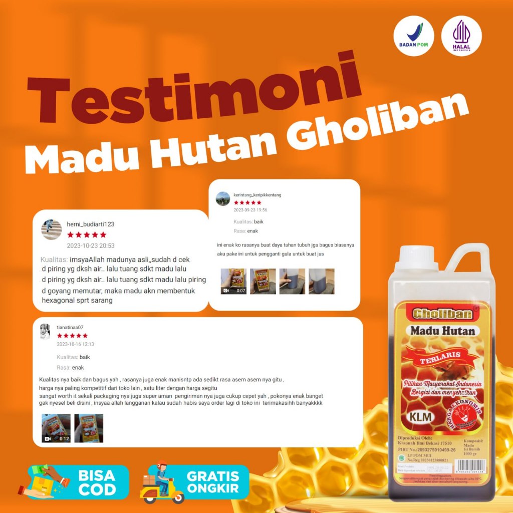 

Madu Gholiban 1 Kg Madu Hutan Kalimantan Original