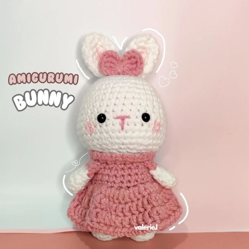 Gantungan Boneka Rajut | Gantungan Boneka Kelinci | Keychain Boneka Rajut Kelinci | Amigurumi Bunny 