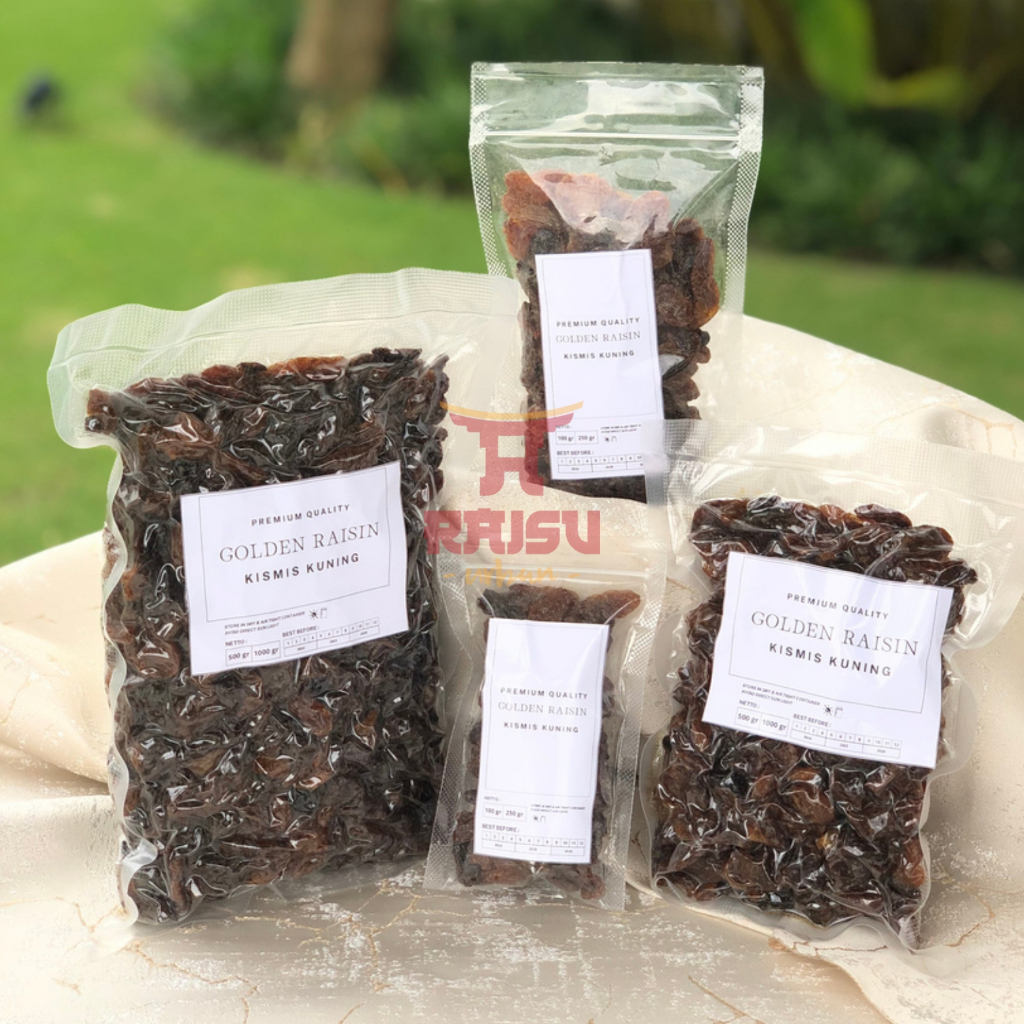 

Kismis Hitam Premium | Kismis Kuning Besar Rasa Asam Manis | Kismis Kuning Garansi Manis 100% Lembut, Tidak Asam | Tanpa Pewarna | Snack Sehat Raisu Urban Tekstur Juicy & Berkarakter