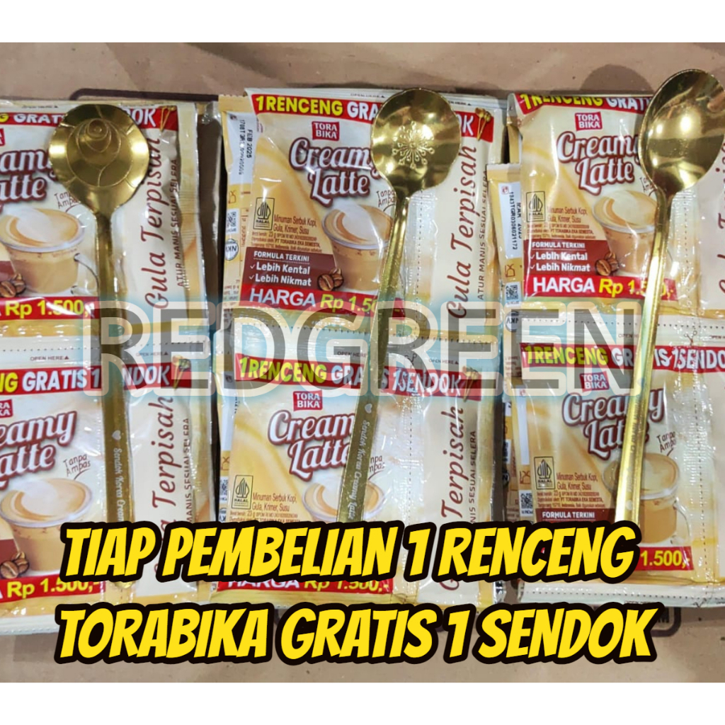 

Tora Bika Creamy Latte renceng isi 10 torabika creamy latte 10x25gr