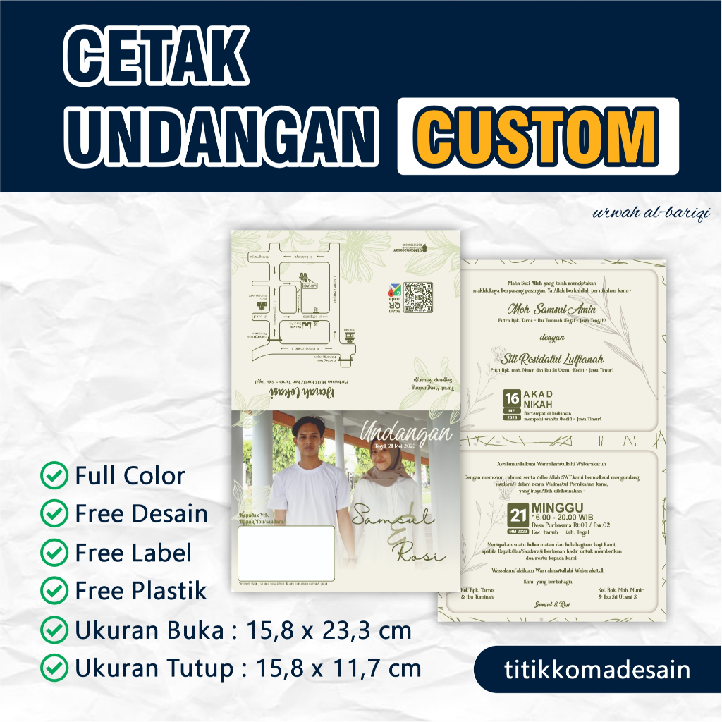 

Undangan Nikah/Khitan Custom (Bukan Template)