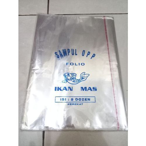 

( Pack/ Isi 60 Lembar ) Sampul Buku OPP Folio Berperekat Ikan Mas