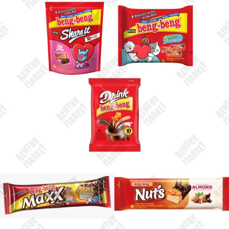 

BENGBENG Wafer Coklat 3x20gr / Bengbeng Nuts Karamel Almond / Bengbeng Max / Bengbeng ShareIt / Bengbeng Drink 10x30