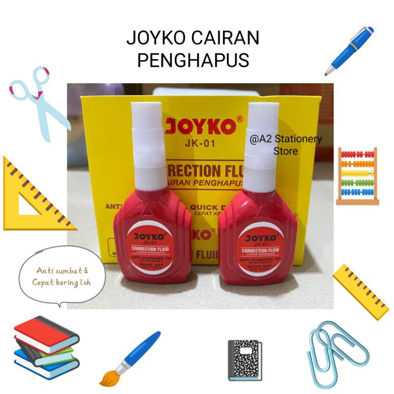 

Correction Fuild Cairan Koreksi Penghapus Kertas JOYKO ~ Anti sedat