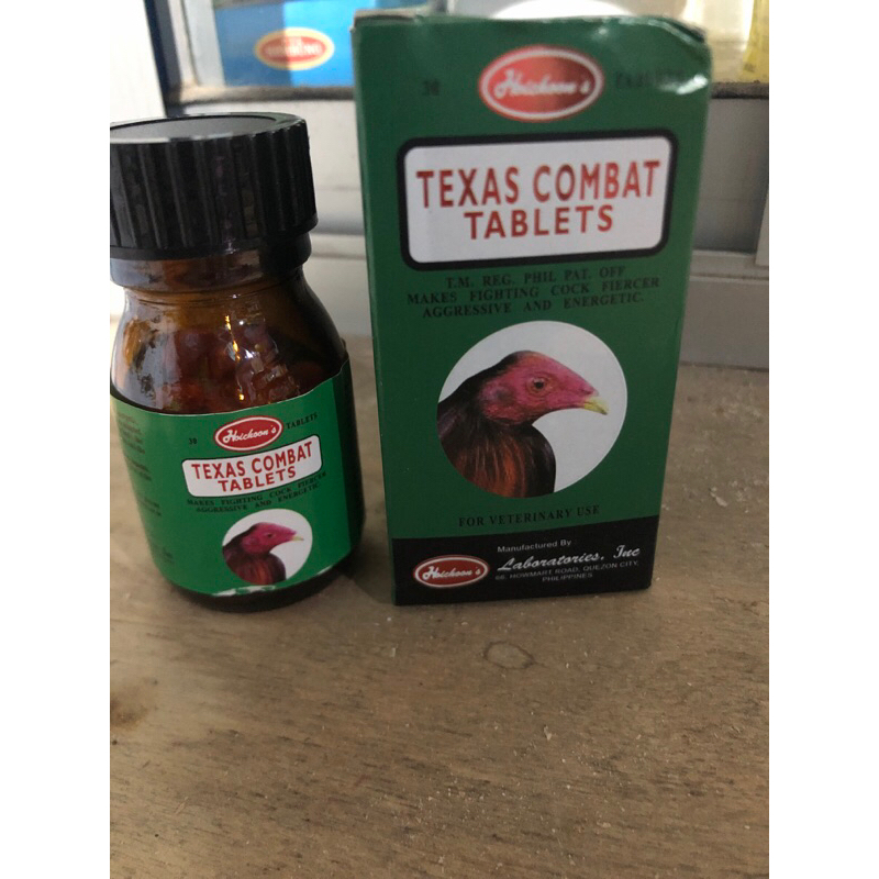 Texas Combat New Suplemen Obat Ayam Fillipin/Ayam Bangkok Agresif Stamina full 15tablets
