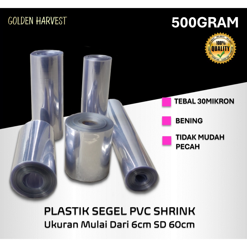 

plastik shrink segel pvc 5 gram bening kualitas tinggi KODE Z3A2