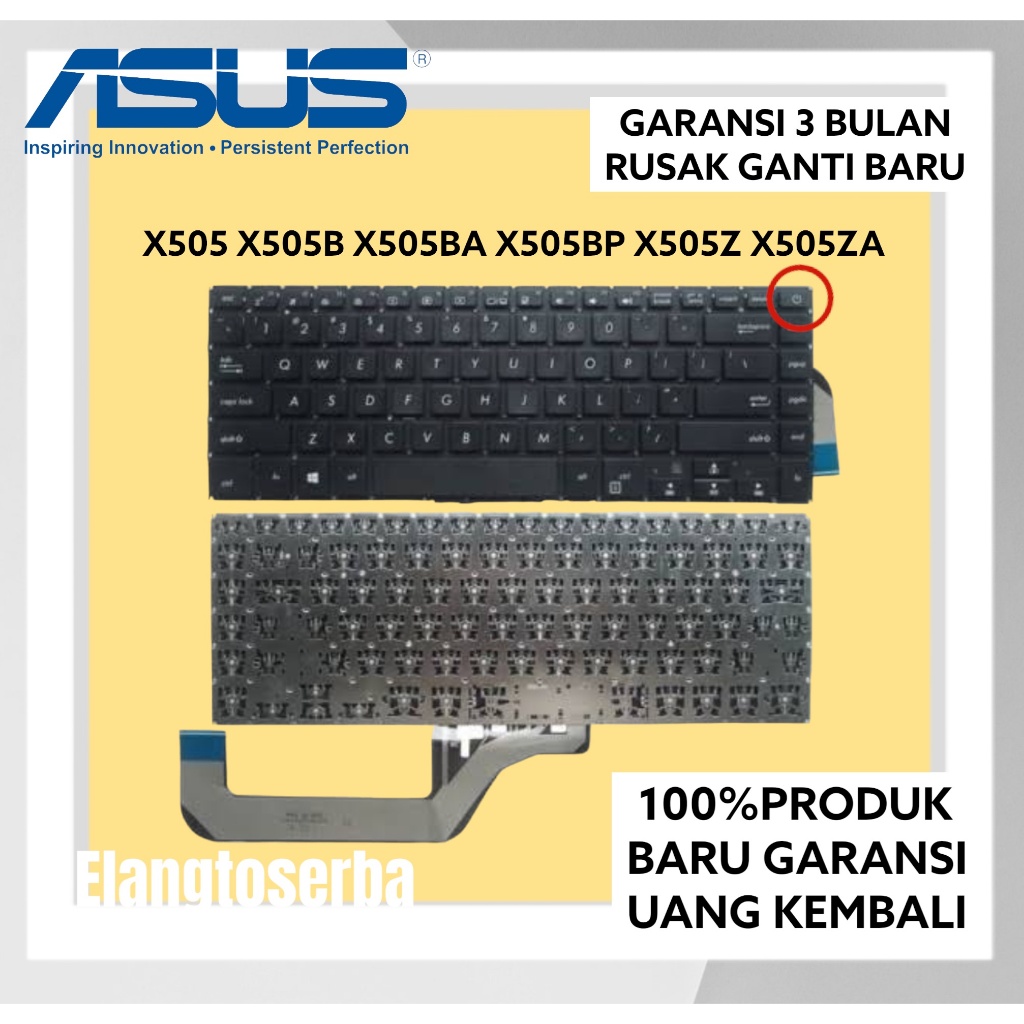 Keyboard Original Asus X505 X505B X505BA X505Z X505ZA X505 Series