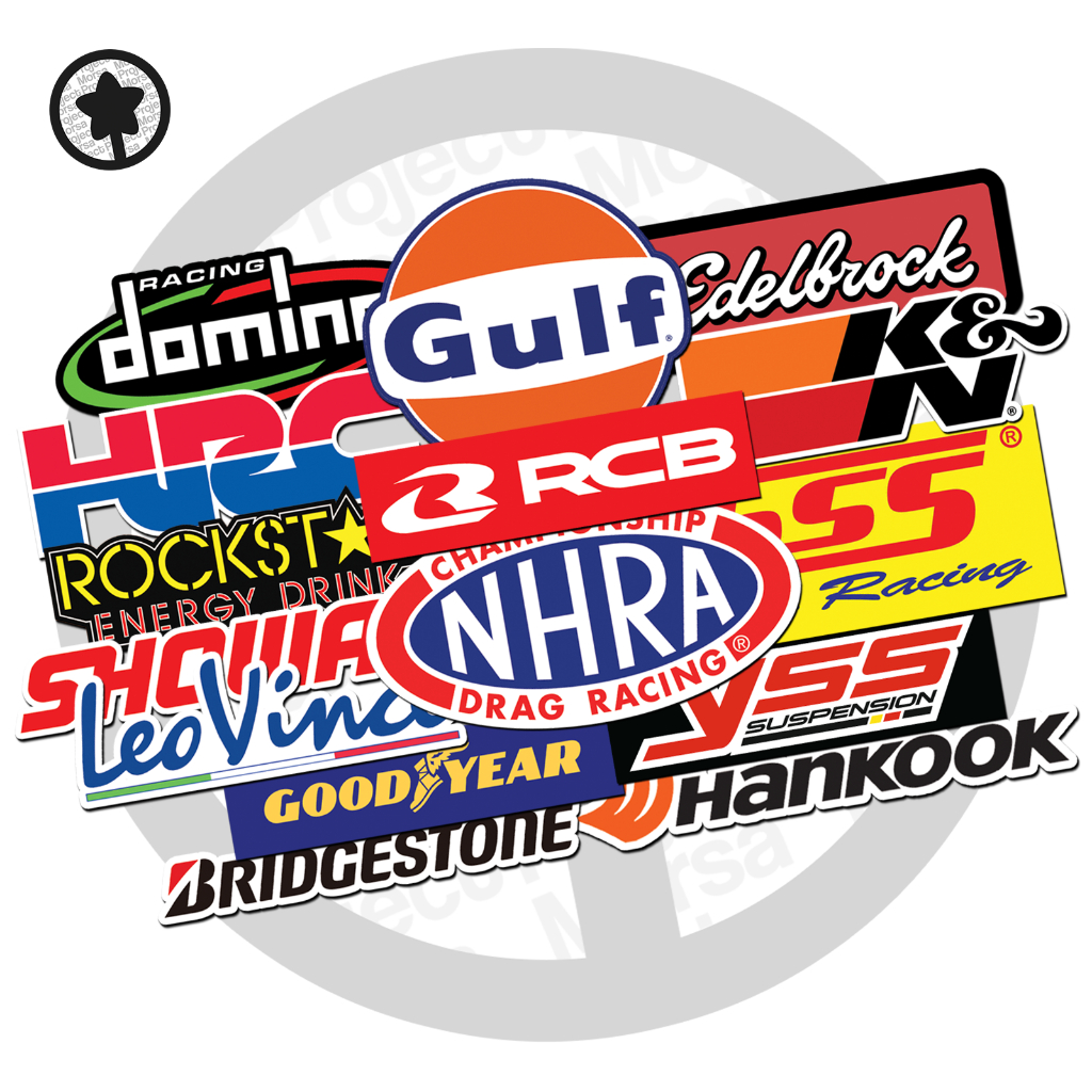 

STICKER PACK LOGO BRAND RACING | STIKER BRAND SPONSOR BALAP MOTOR MOBIL SERIES VOL. 2 [15 PCS]