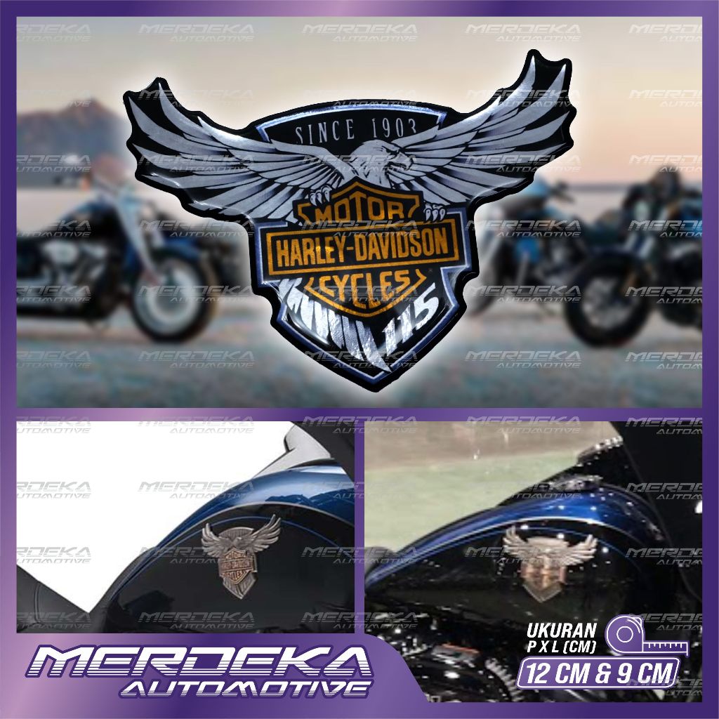 Emblem tangki 115th harley davidson | emblem tangki harley davidson eagle