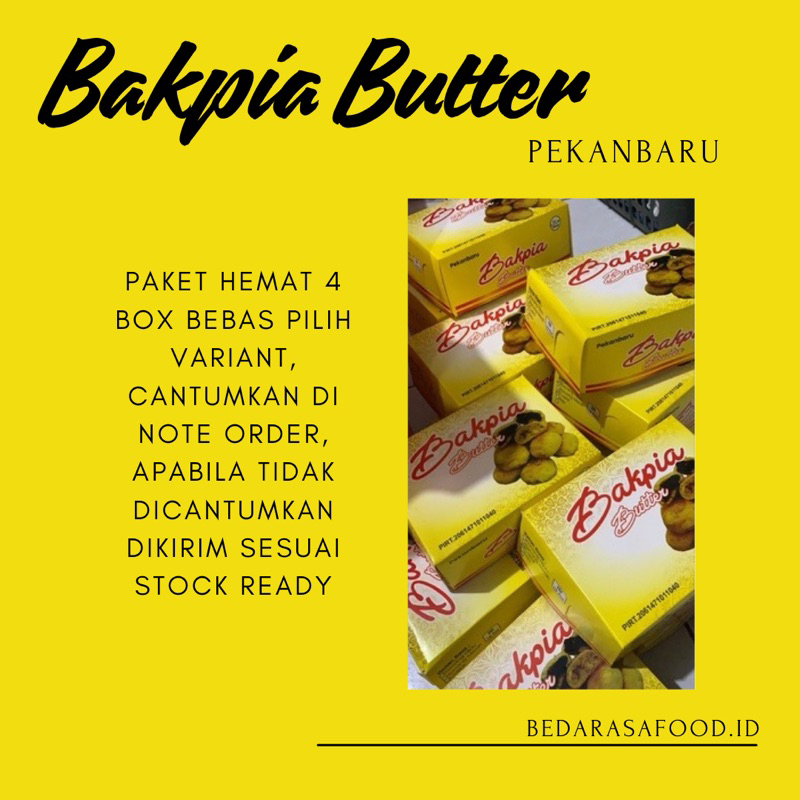 

READY STOCK PAHE (PAKET HEMAT) 4BOX BAKPIA BUTTER BEBAS PILIH VARIANT