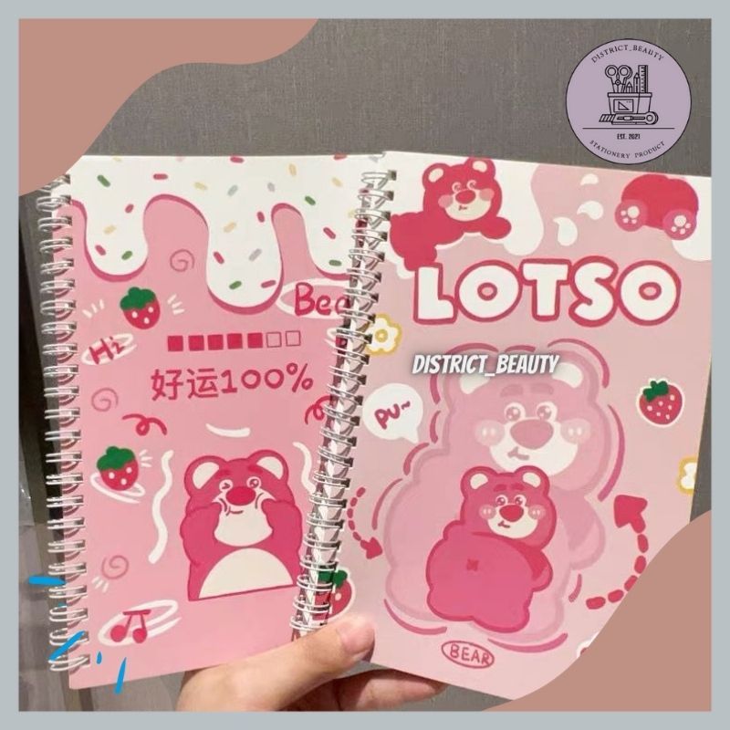 

NOTEBOOK A5 SPIRAL LOTSO BEAR BUKU TULIS SPIRAL LOTSO BUKU CATATAN LOTSO BERUANG PINK LUCU TERMURAH