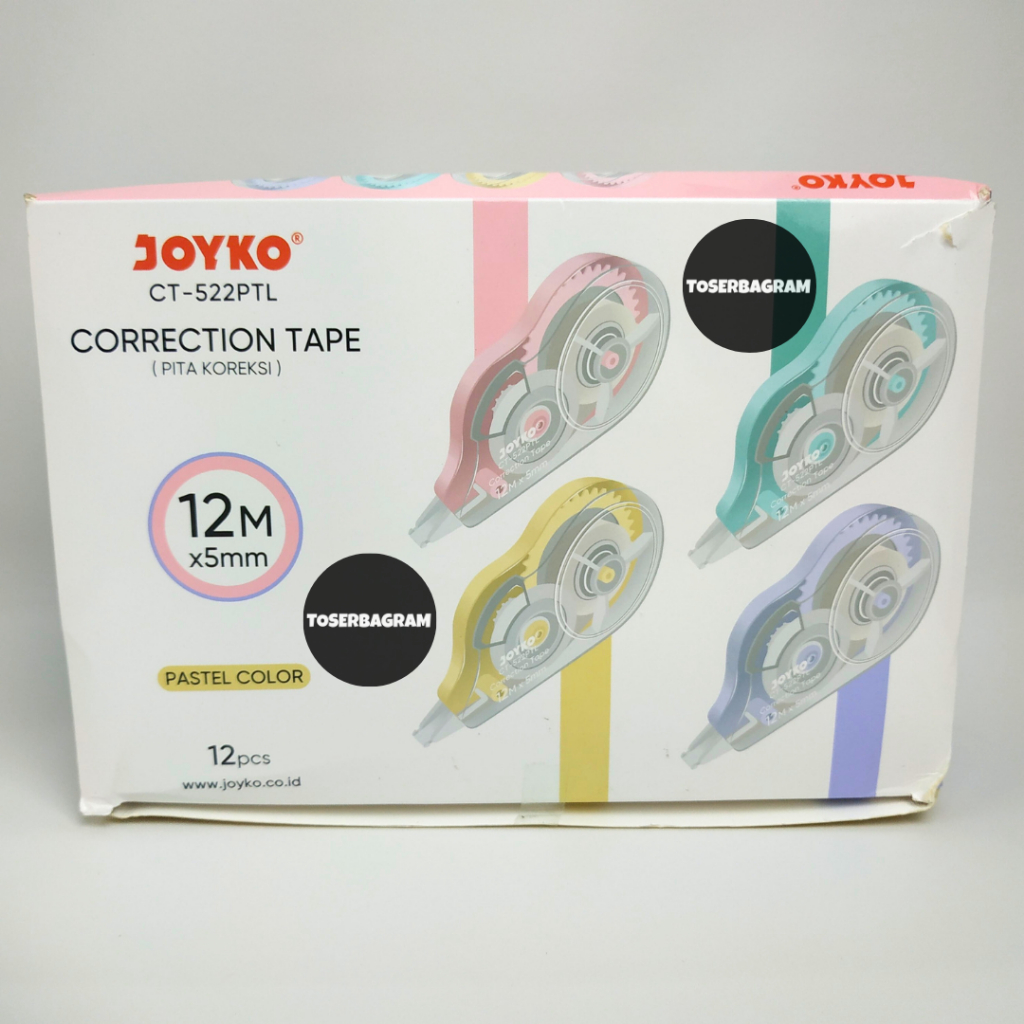 

(1 BOX) Correction Tape Joyko CT-522PTL Pastel