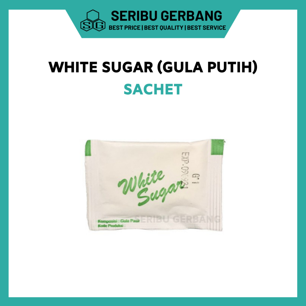 

125PCS GULA PUTIH SACHET / WHITE SUGAR / GULA PASIR SASET HOTEL CAFE RESTO