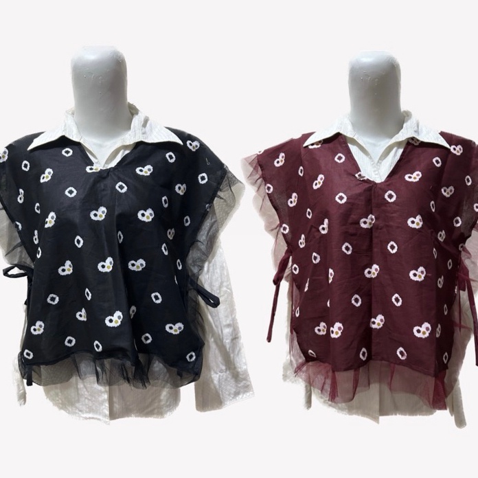 Sale baju vest rompi outer batik jumputan