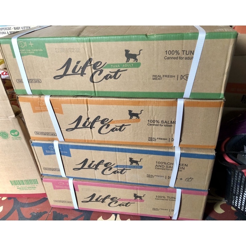 1 DUS LIFE CAT KALENG ADULT KITTEN ISI 24PCS - GOJEK