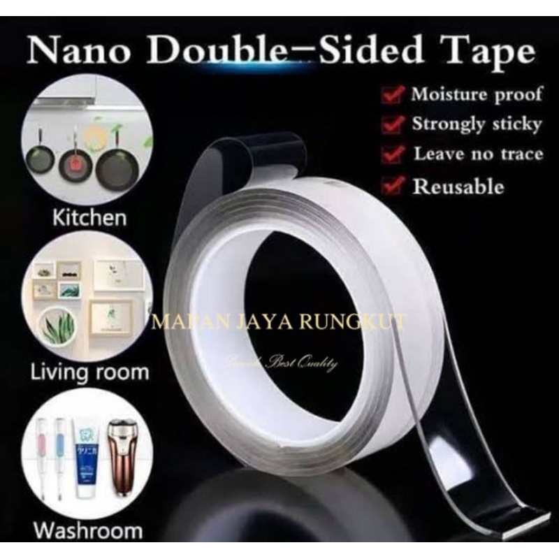 

Double Tape Nano Magic 1M / Solasi bening 1 meter / Selotip / Solatip bening