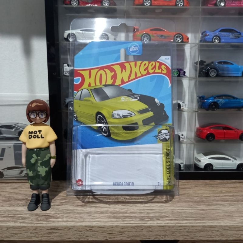 Custom Card Honda Civic SI Yellow/Kuning + Black/Hitam Gift Pack Hot Wheels